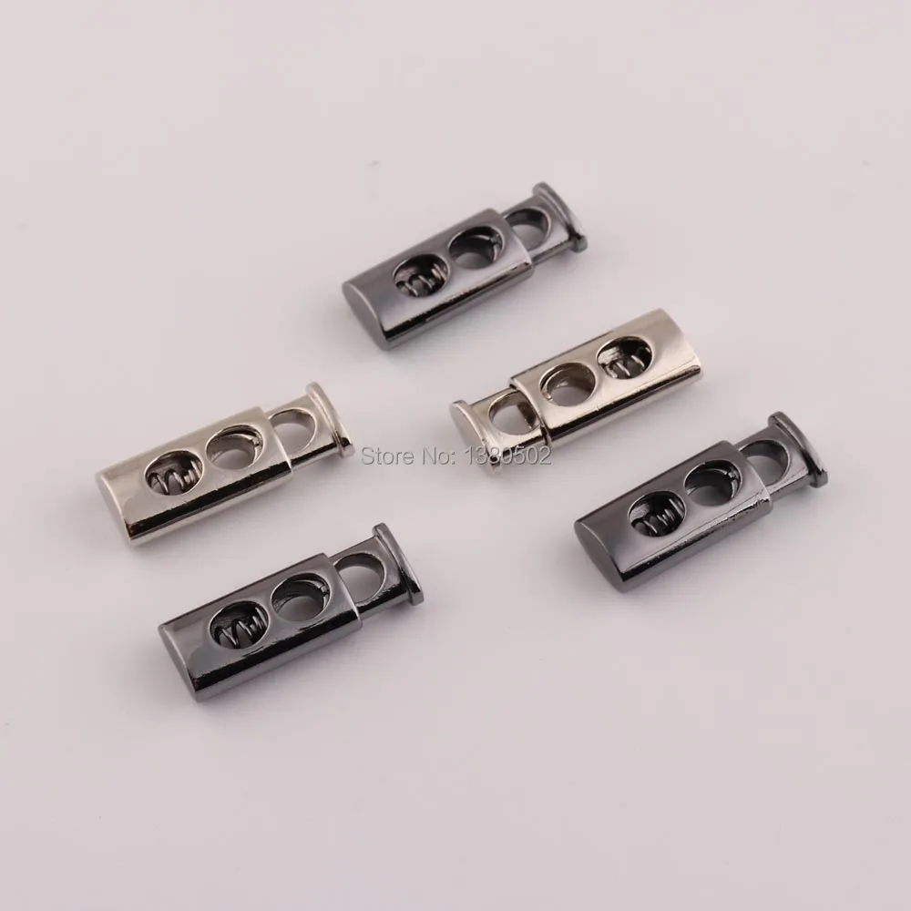 10pcs 26mm Cord End Adjuster Silver Gunmetal Double Barrel Lock durable paracord locks buckes for Mask sewing accessories | Дом и сад