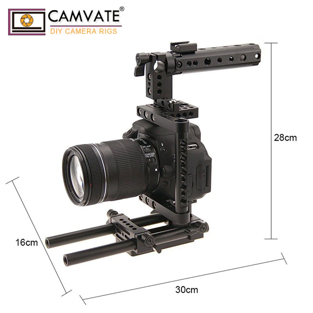 Камера CAMVATE Rig для Canon70D 50D 7D Mark11 5D Mark111 Nikon D7000 D7100 D7200 Sony A99 a58 a7 a711 GH4 GH3 GH2|Аксессуары