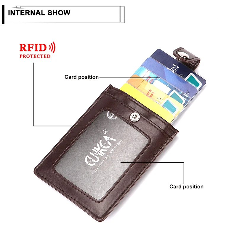 Держатель для Карт RFID из искусственной кожи короткий мини кошелек Для