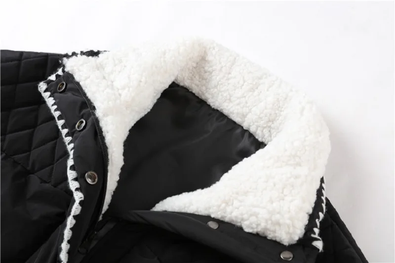 Harajuku Streetwear Black Thick Parka Overcoat Winter Warm Fashion Outwear Cashmere Coat Women 2018 Runway Jacket Clothing | Женская