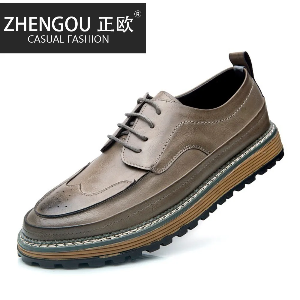ZHENGOU British men's casual Korean version of the trend shoe board lift brock shoes fall new 1187 | Обувь