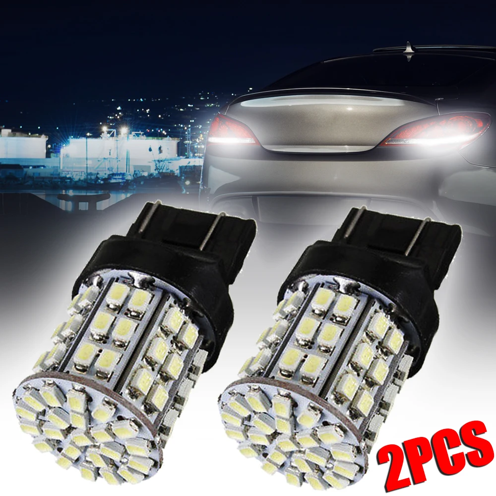Mayitr 2 шт. 7443 64LED обратный светильник супер белая Автомобильная сигнальная лампа