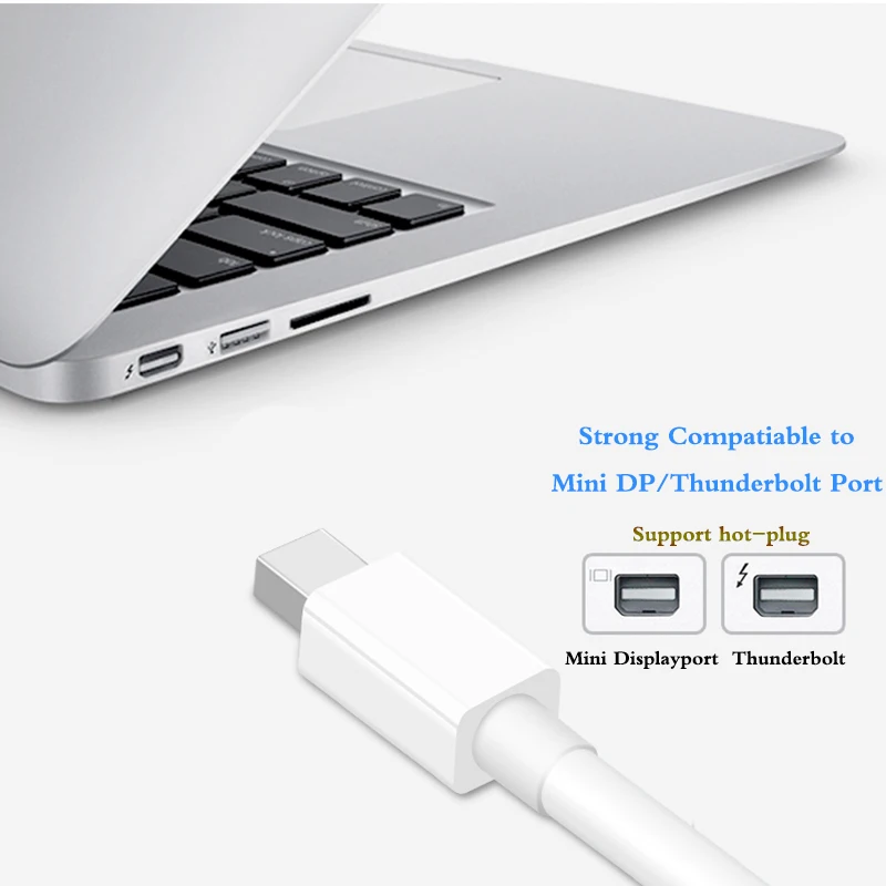 Mini display port to HDMI Cable DP Thunderbolt 4 K адаптер Switch для MackBook Ai| |