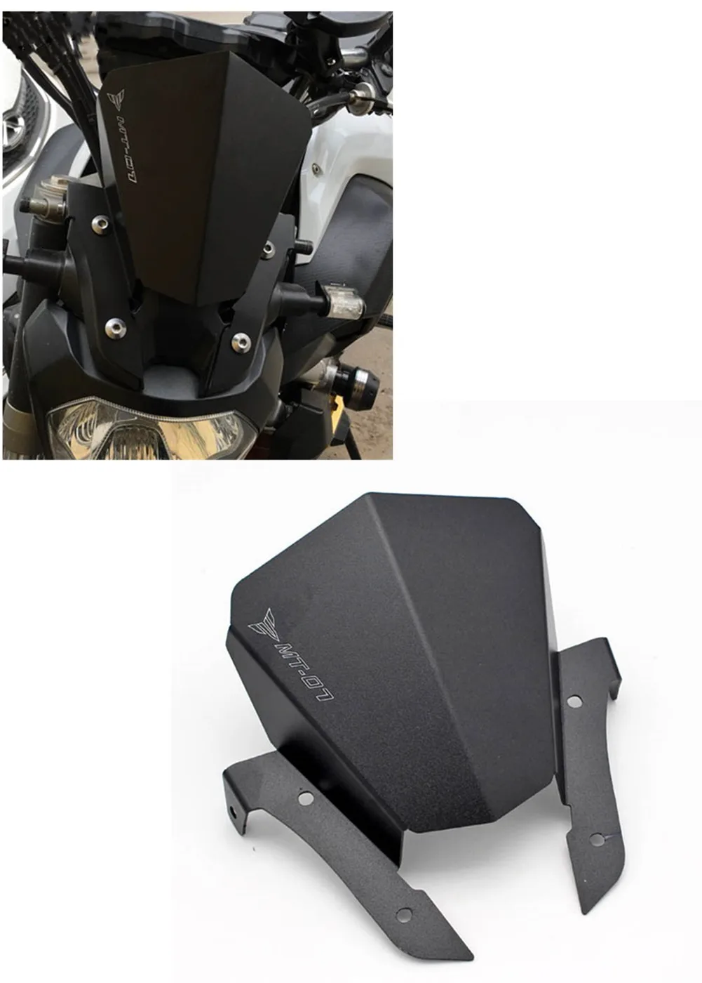 Для Yamaha MT07 2013 2014 2015 2016 2017 мотокросса MT 07 CNC алюминиевый мотоцикл лобовое