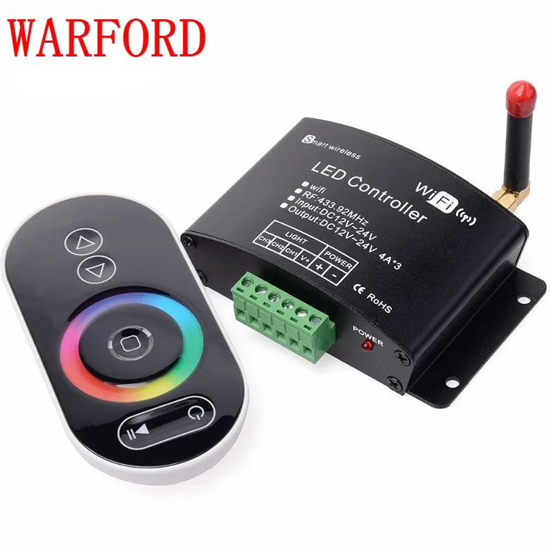 DC12v 24V 2 4 г Wi Fi Led контроллер с RF touch панель удаленного Диммер/цвет