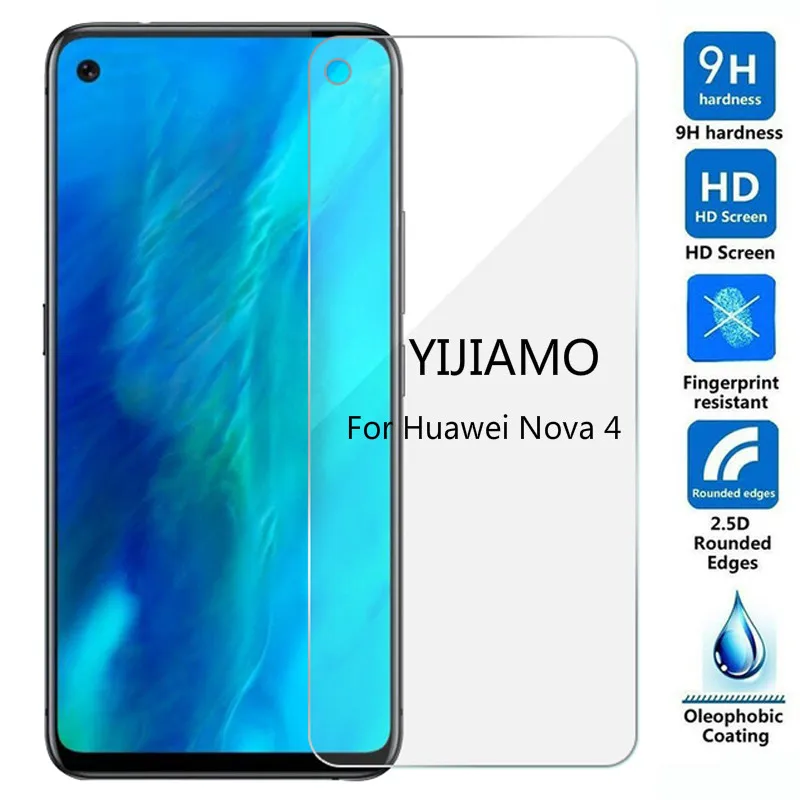 Закаленное стекло для Huawei Nova 4 защита экрана 9H Взрывозащищенная защитная пленка
