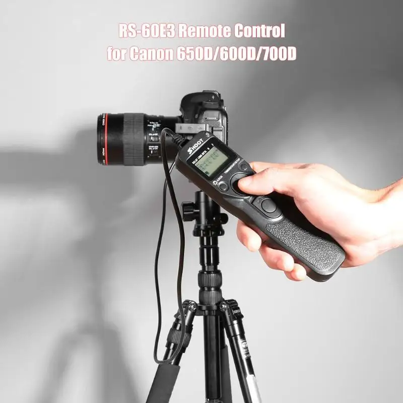 RS-60E3 ЖК-Таймер спуска затвора Пульт дистанционного управления для Canon 650D/600D/700D