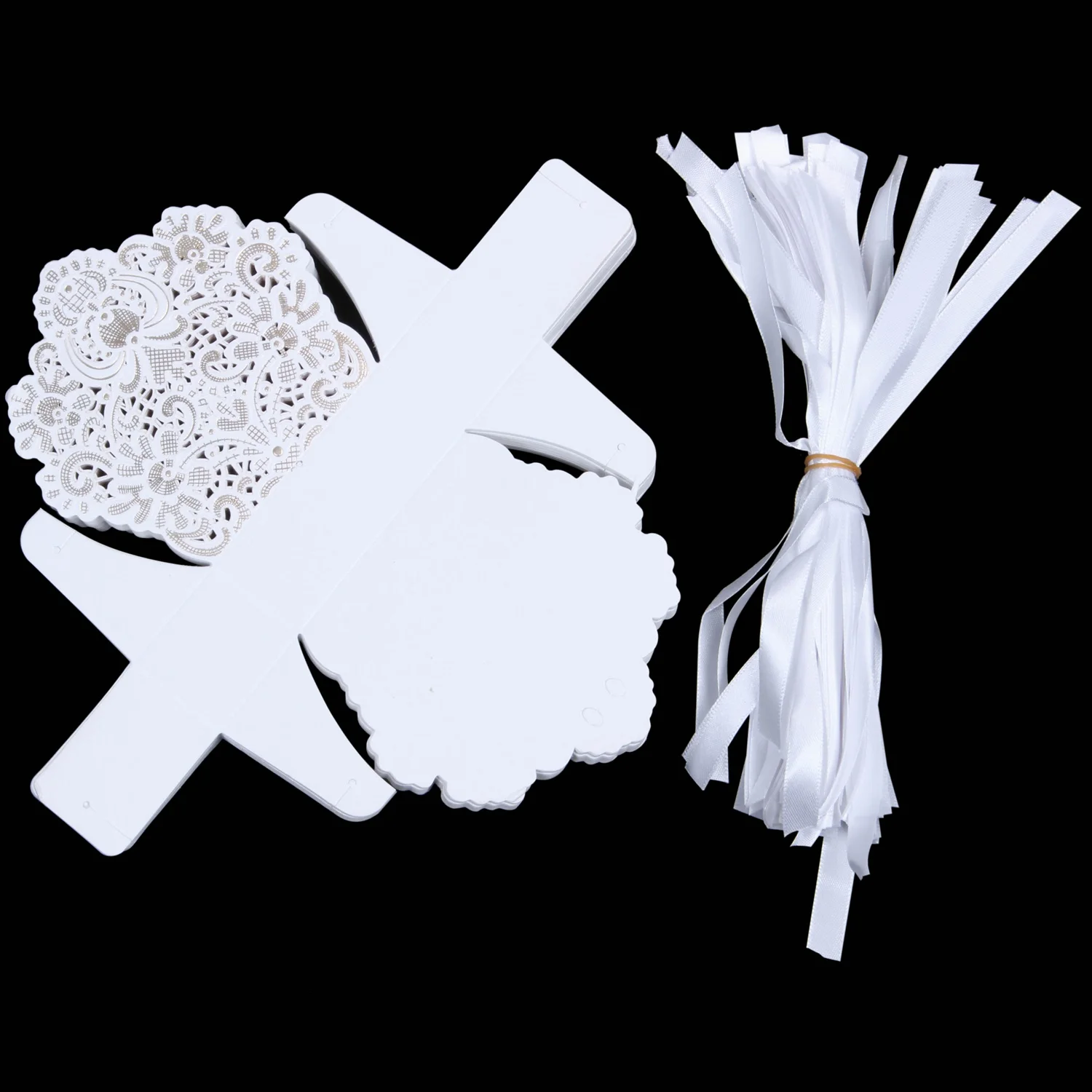 100pcs white lace candy box hollow |