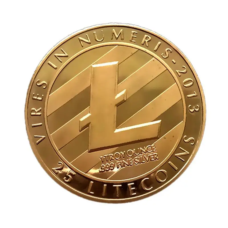 Litecoin позолоченная монета Bitcoin коллекционный подарок Wright virtual metal памятная