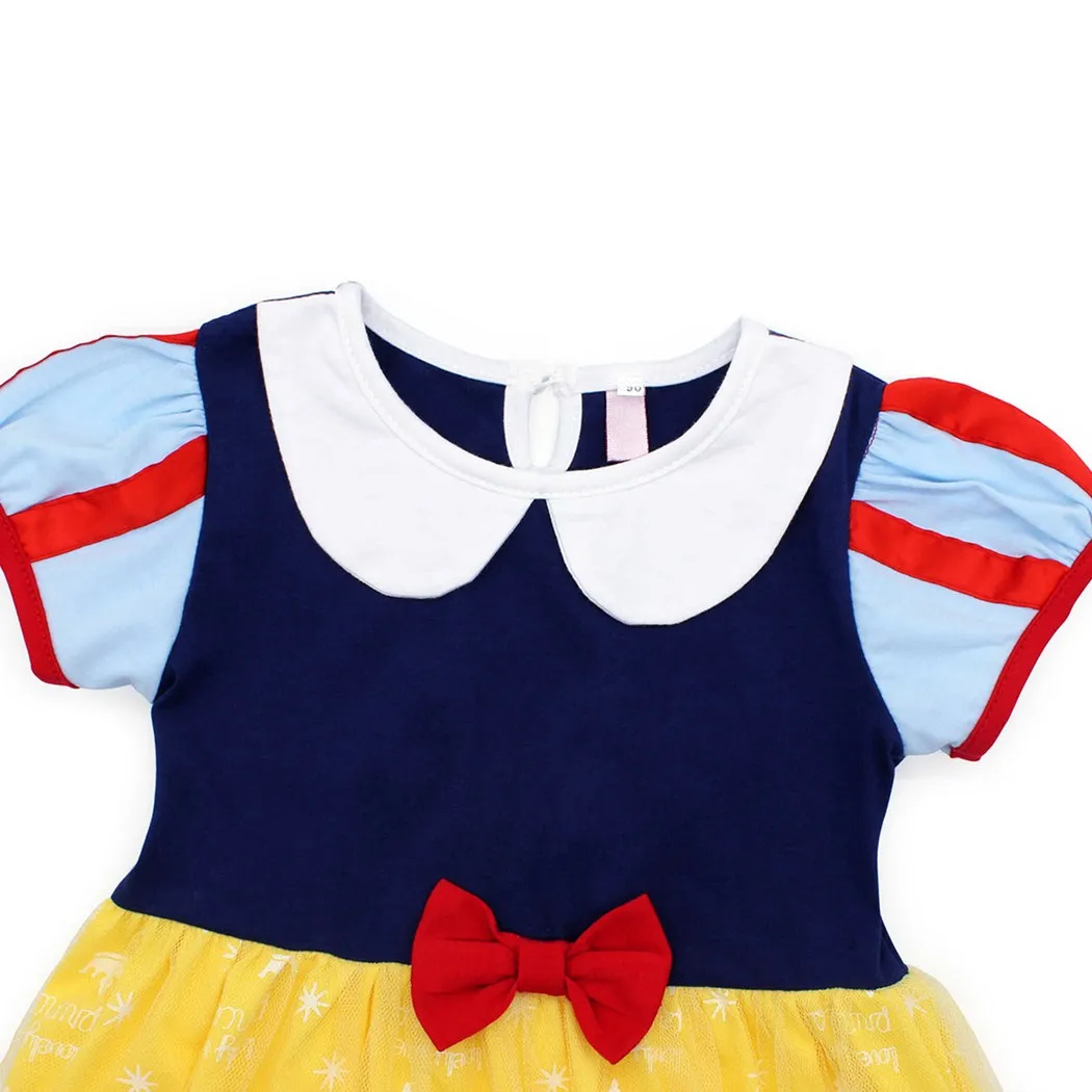AmzBarley Girls Snow White Princess Dress Up Fancy Halloween Cosplay Costumes with cloak kids Puff Sleeve Birthday Party outfits | Детская