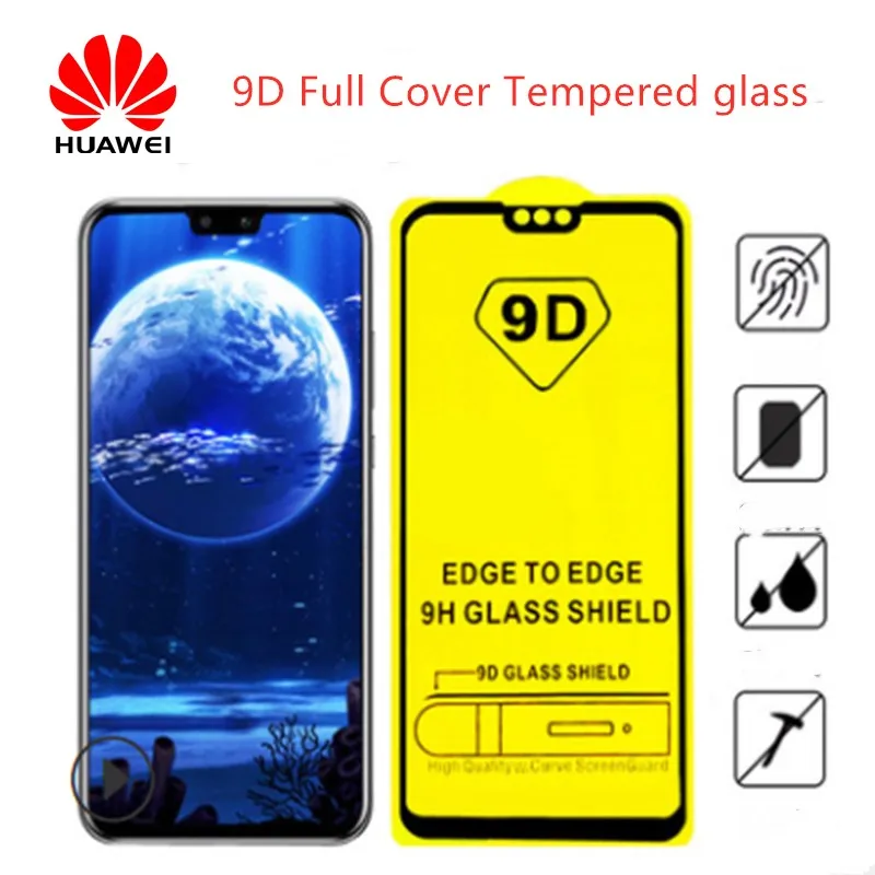 9D полное покрытие закаленное стекло для Huawei Mate 20 Pro P20 Lite P смарт экран Защитная