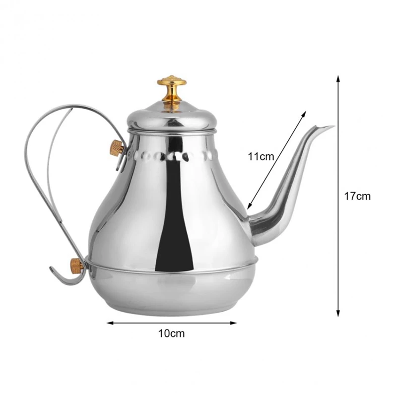 Stainless Steel Teapot Gooseneck Pour Coffee Drip Kettle Tea Filter Pot Indoor | Дом и сад