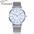 Vansvar брендовые модные женские часы из нержавеющей стали с арабскими цифрами, Роскошные Кварцевые часы с металлическим ремешком, Relogio Feminino, хит продаж