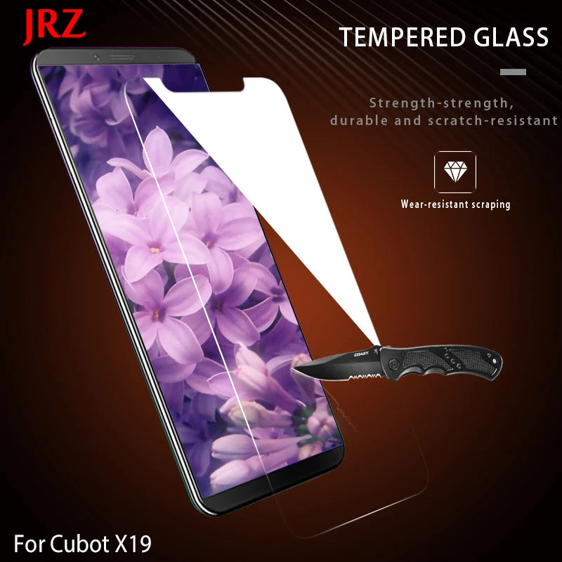 JRZ 9H закаленное стекло для Cubot X19 Передняя Защитная пленка телефона замена легко