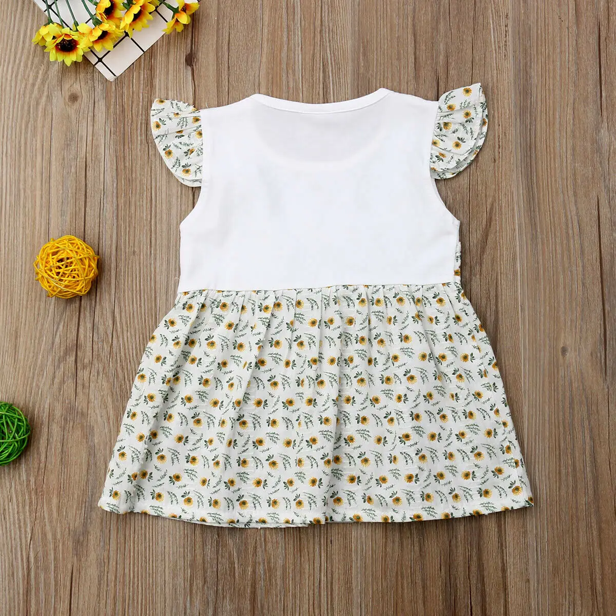 2019 Emmababy Kids Baby Girls Bat Sleeve Floral Print Princess Party Tutu Mini Dresses Sunsuit Summer Cotton Clothes 6M-4T | Детская