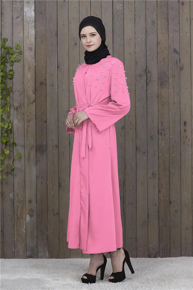 Женский кардиган с длинным рукавом Abaya длинное коктейльное платье исламский