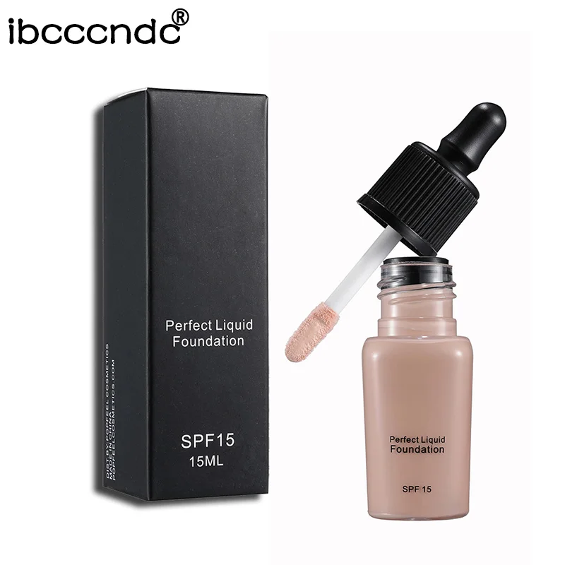 1pc fashion perfect Sunscreen Covers Concealer LongLasting SPF15 Sun Block Face Whitening Dark Skin Makeup Liquid Foundation | Красота и