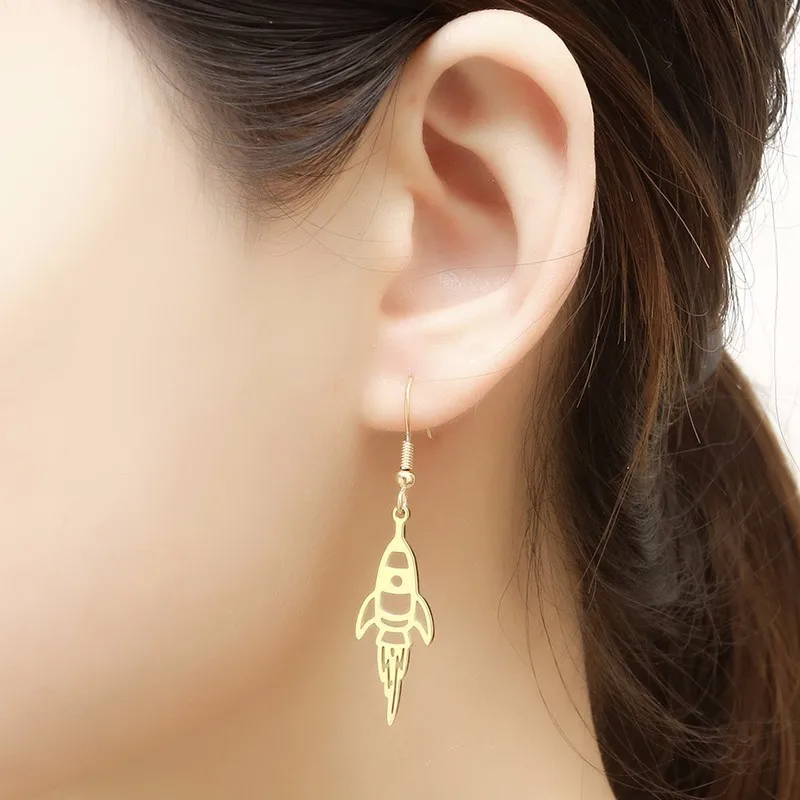 Из нержавеющей стали Технология ракеты висячие серьги Вселенная космический