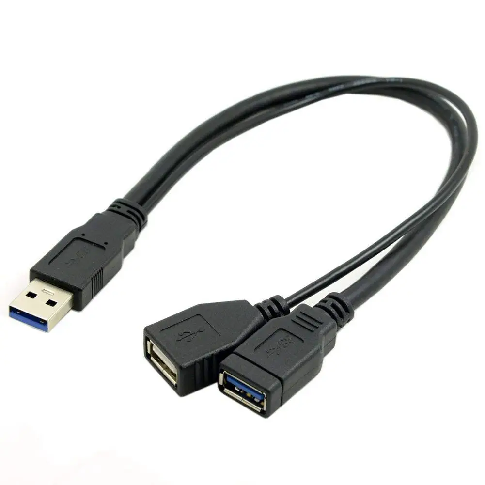 FULL-USB 3 0 Женский двойной USB Мужской дополнительный силовой кабель для передачи