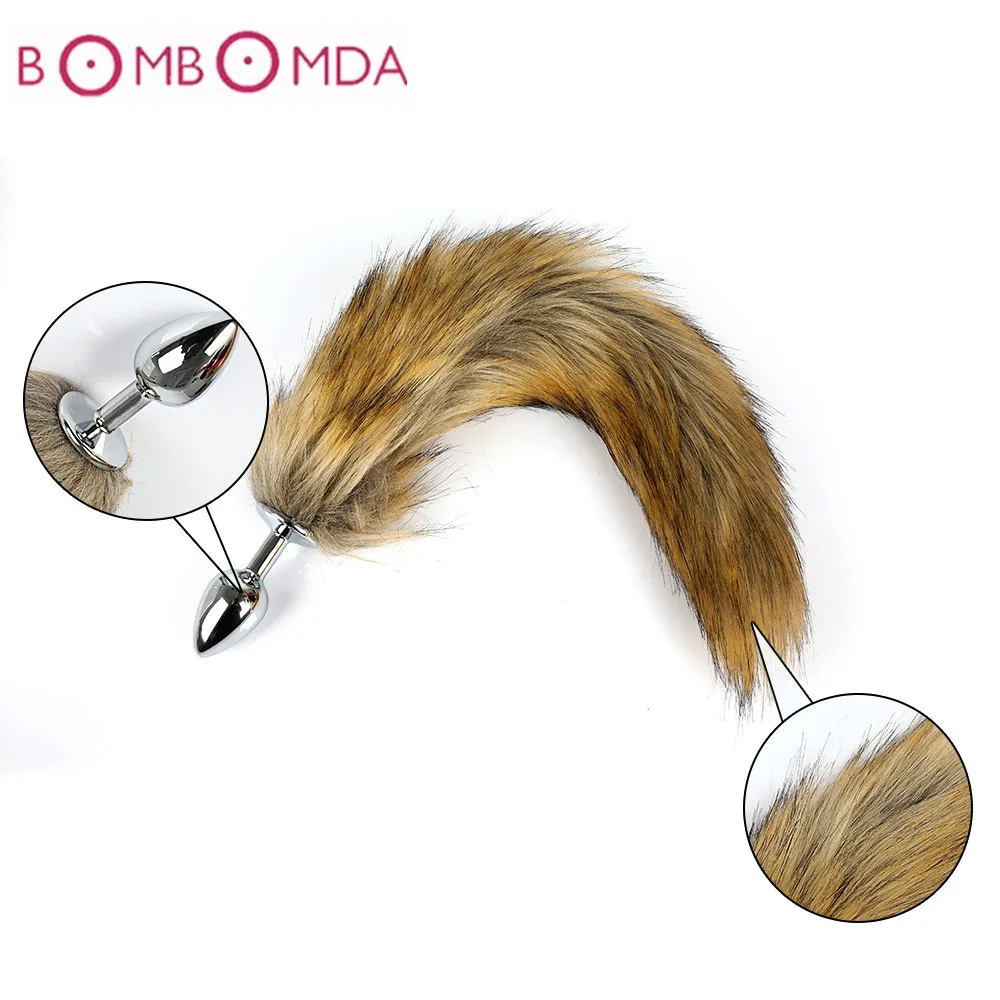 Fox Tail Anal Plug Sex Toys for Adults Woman Stainless Steel Butt Anus Prostate Massager Buttplug Role Play Erotic Products | Красота и