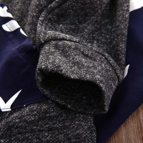 2018 Baby Moose Xmas Clothes Sets Newborn Infant Boys Girls Deer Hoodie Tops+Long Pants Outfits Clothing Set | Детская одежда и