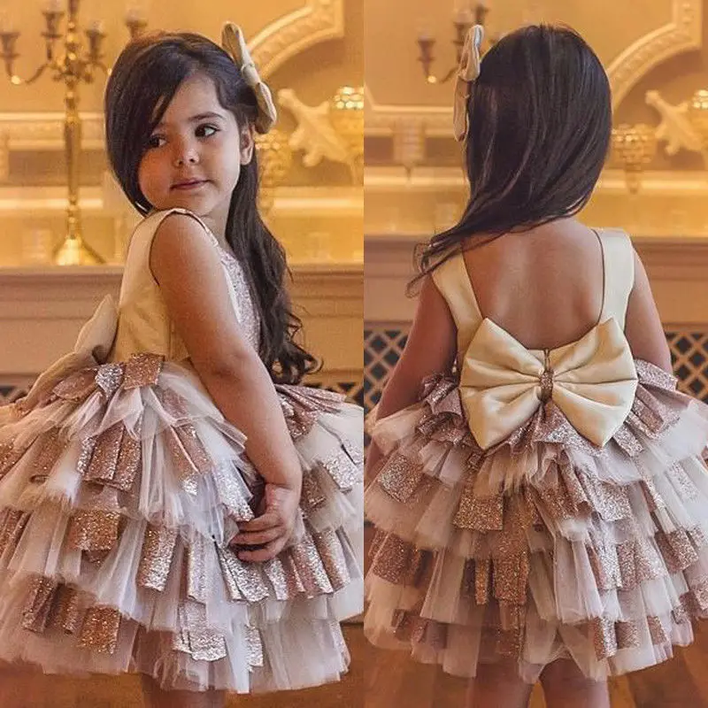 

Pudcoco Girl Dress 6M-5Y Princess Baby Girl Toddler Party Tutu Dress Pageant Wedding Birthday Gown Formal