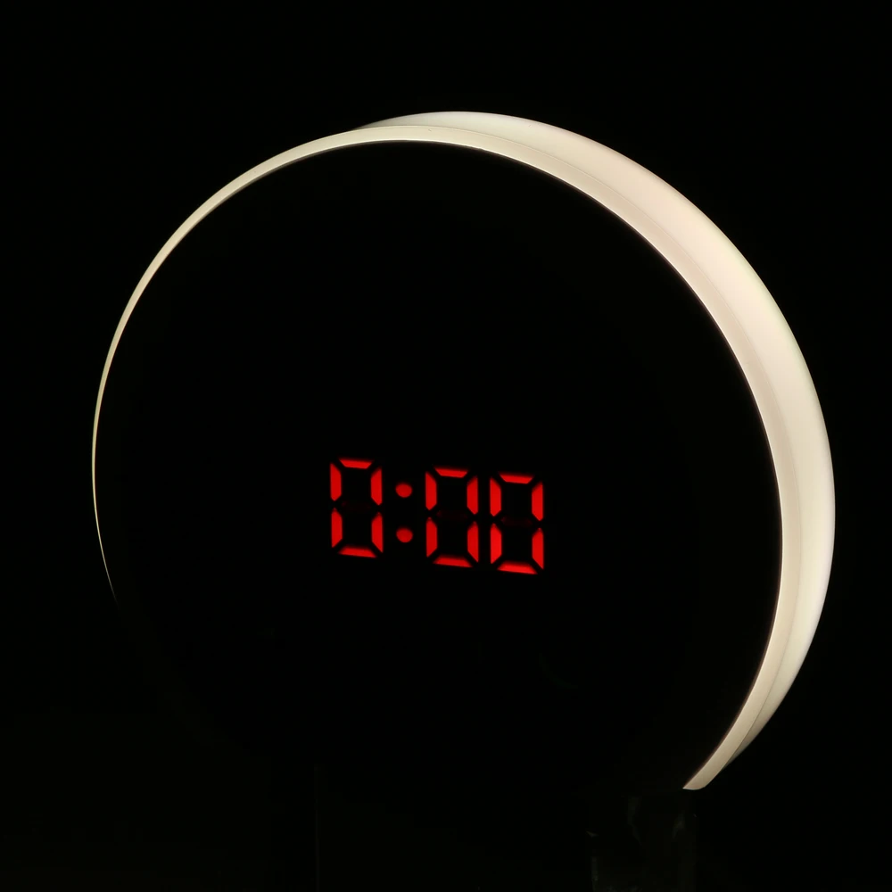 TS-S22 LED Mirror Clock Alarm and Snooze Temperature Display RGB Light | Дом и сад
