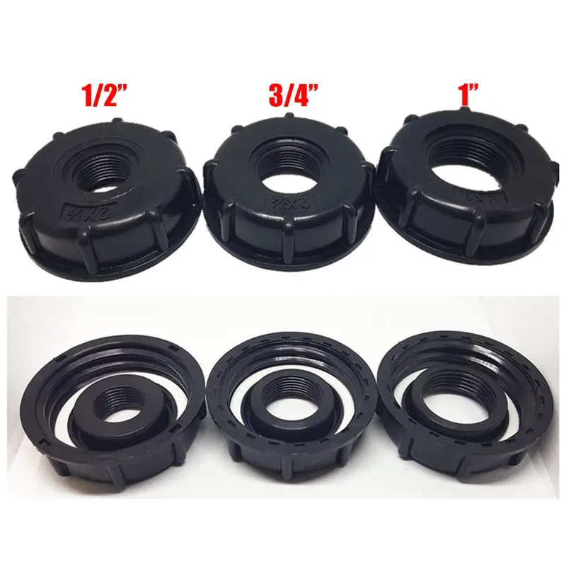 3 размера IBC Tank S60X6 грубая Резьбовая крышка 1/2 '' 3/4'' 1 ''адаптер/коннектор