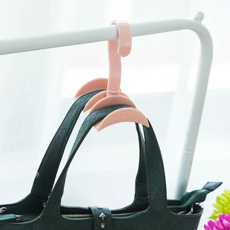 Closet Organizer Rod Hanger Handbag Storage Purse Hanging Rack Holder Hook Bag s | Дом и сад