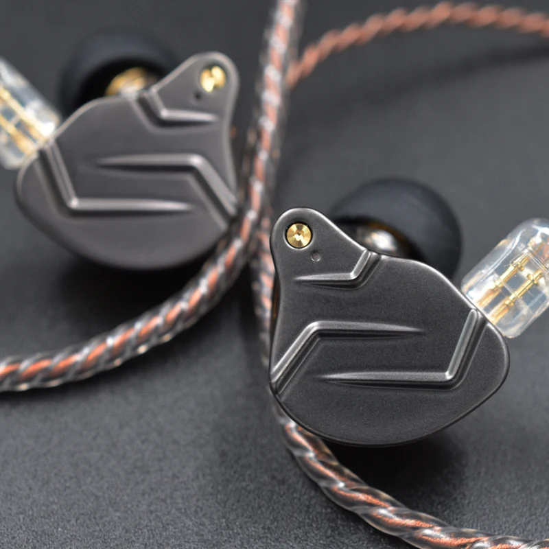 Наушники вкладыши Kz Zsn Pro 1ba + 1dd гибридные Hi Fi наушники с басами металлические
