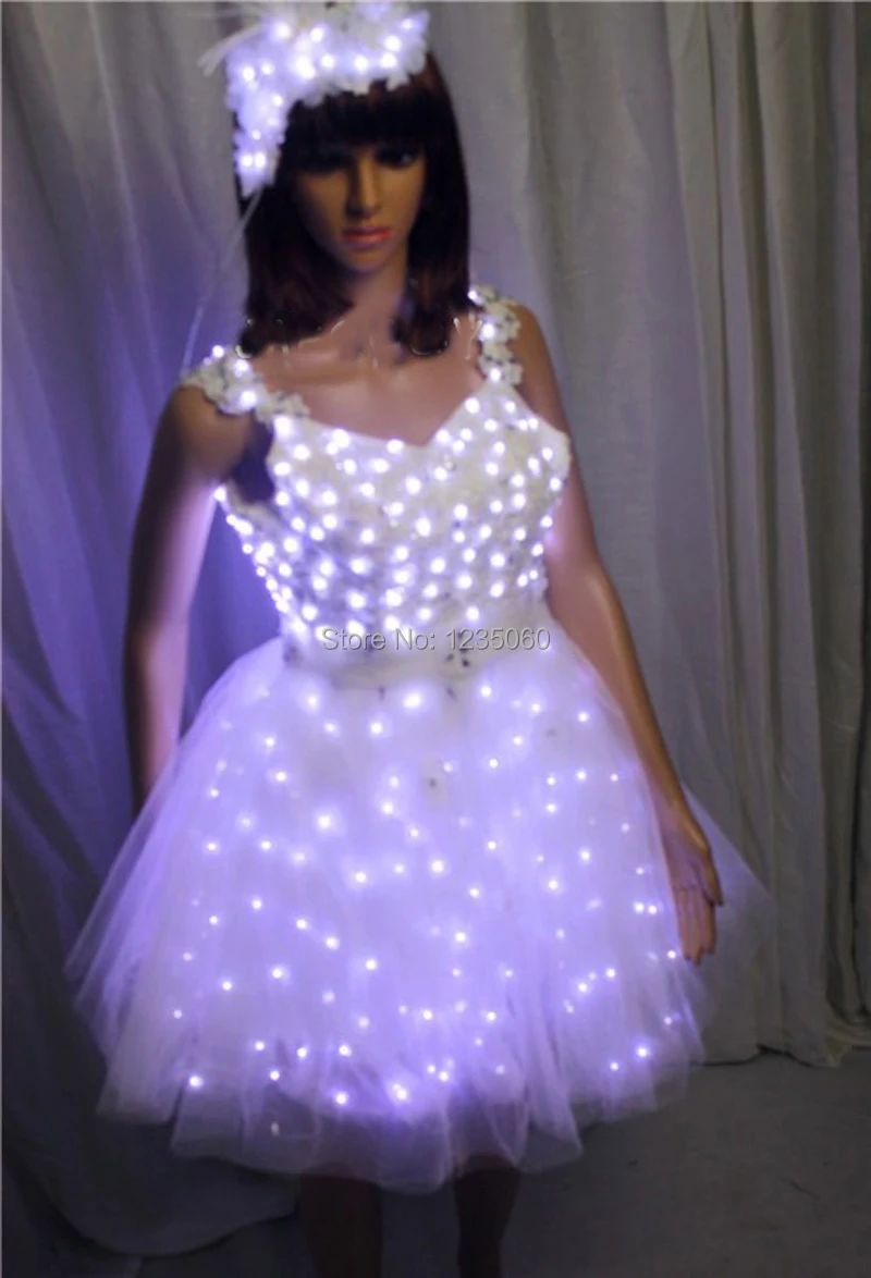 Новое поступление невесты светильник светящаяся одежда LED костюм балетное