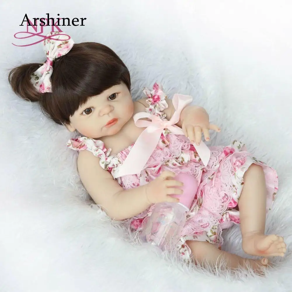 57 см силиконовая кукла для всего тела Bebes Reborn doll Girl Baby Bath Toy Lifelike Princess victoria Bonecas