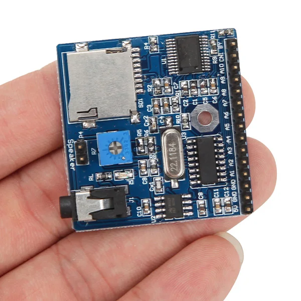 1 шт. плата модуля распознавания голоса CLAITE MP3/WAV напоминания для платы Arduino DC 5 В 9