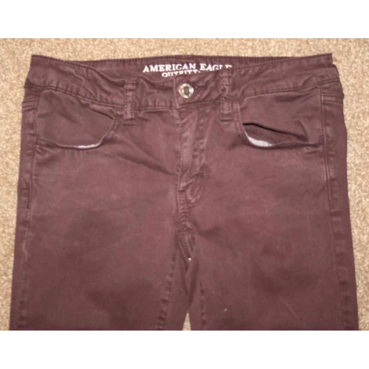 AMERICAN EAGLE Jeans 6 Jegging 28 x 1/2 Super Stretch Dark Purple |