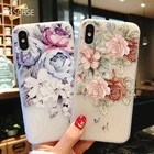 Чехол kisscase для iPhone 7, 3D Рельефный цветочный чехол для телефона iPhone 6 6s Plus 7 8 Plus Girly силиконовый чехол для iPhone X XS Max XR