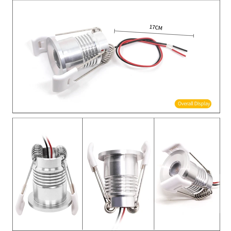 Мини прожектор LED водонепроницаемый DC12V в помещении под потолок для ванных комнат