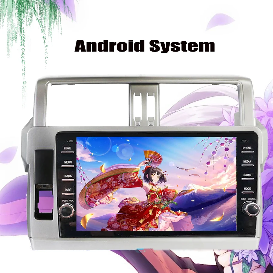 Автомагнитола на Android 10 0 для Toyota Prado 150 2014 2017 9 дюймов 2.5D восемь ядер Wi Fi Bluetooth Видео