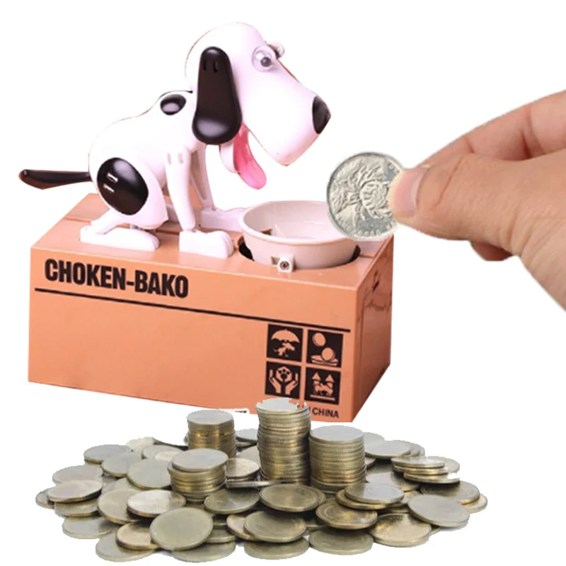 Автоматическая Копилка в виде собаки сэкономная копилка для денег монет детская