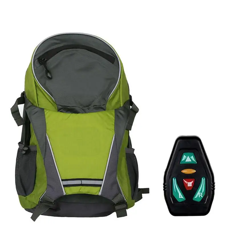 

High Quality 18L Remote Control 30LED Reflective Cycling Light Backpack Large Capacity Bicycle Bag With Safety Turn Signal Vest