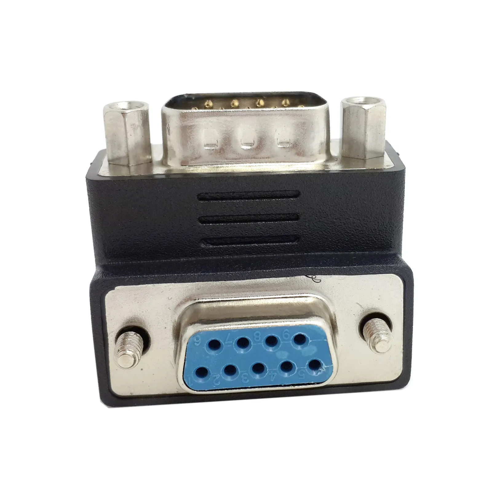 D Sub RS232 женский 9Pin вниз правый угловой 90 градусов Thumbscrew тип к мужской удлинитель