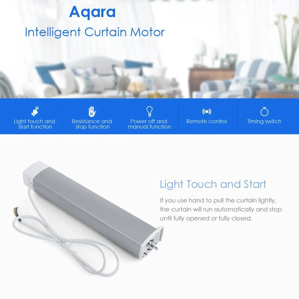 Домашний Беспроводной умный мотор для штор ZigBee с дистанционным управлением |