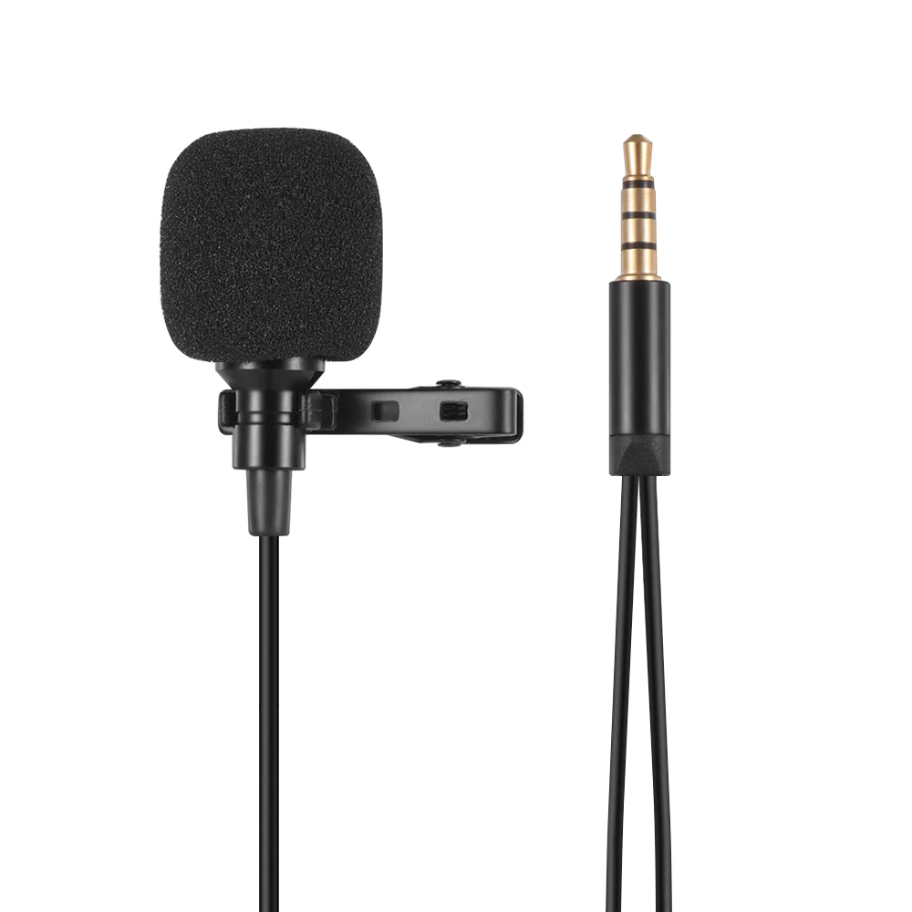 Mini Clip-on Lapel Lavalier Condenser Microphone with 3.5mm Headphone Output Jack for iPhone iPad Android Smartphone PC | Электроника