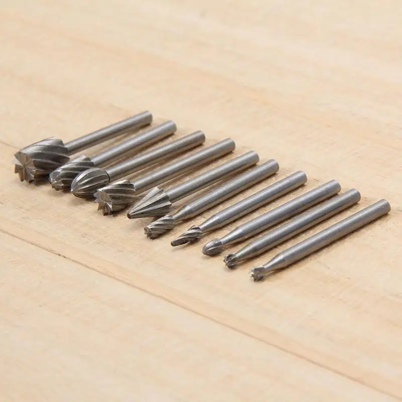 10 шт./лот HSS Dremel мини фреза инструмент для резки дерева Деревообработка набор