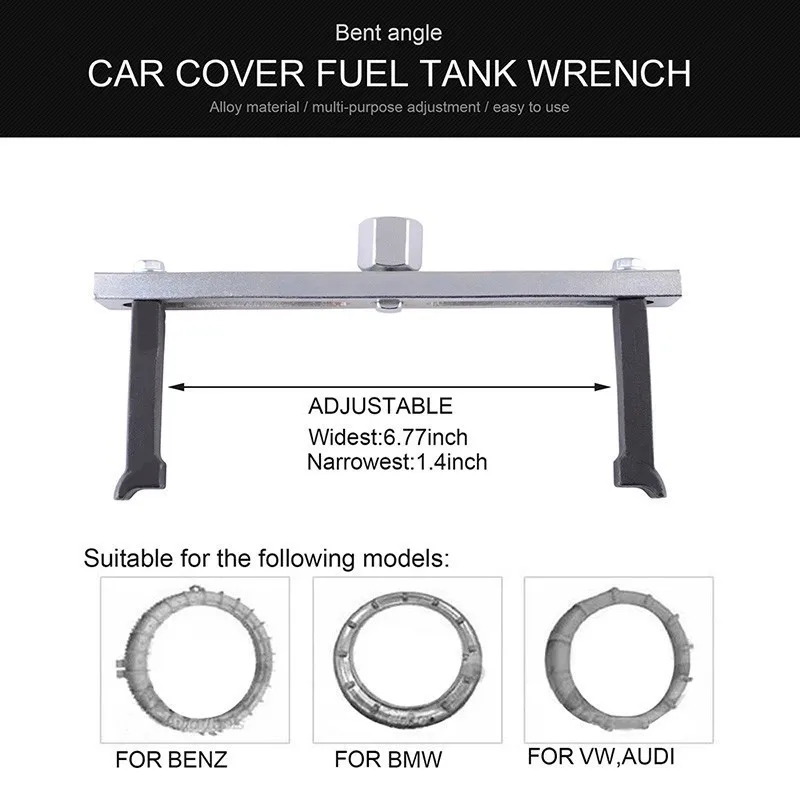 SPEEDWOW Adjustable Lid Tank Cover Remove Spanner Wrench Car Professional Fuel Pump Tool For Benz BMW VW AUDI |