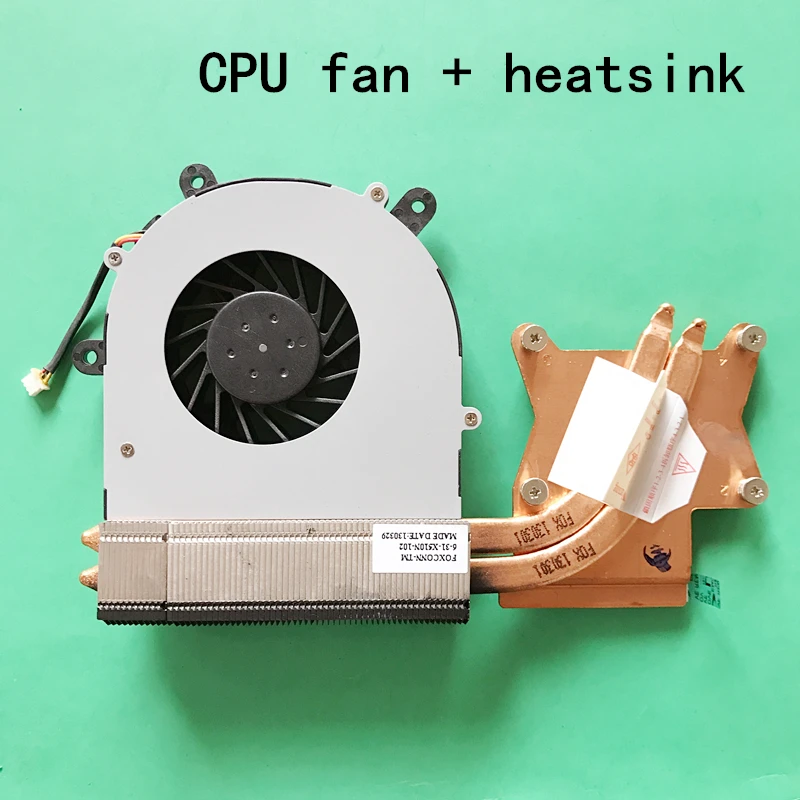 Новый вентилятор для ноутбука CPU с радиатором медная трубка радиатора модуль Hasee