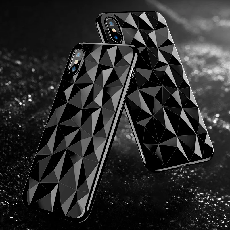 FLOVEME ультра-тонкий чехол для телефона iPhone 7 8 6s 6 X алмазные узорные ТПУ чехлы Plus