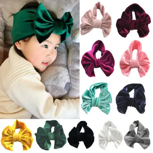 

Baby Girl Toddler Kids Velvet Bow Hairband Headwear Turban Knot Hairwear Girls Baby Princess Cute Headband Head Wear Hairwear