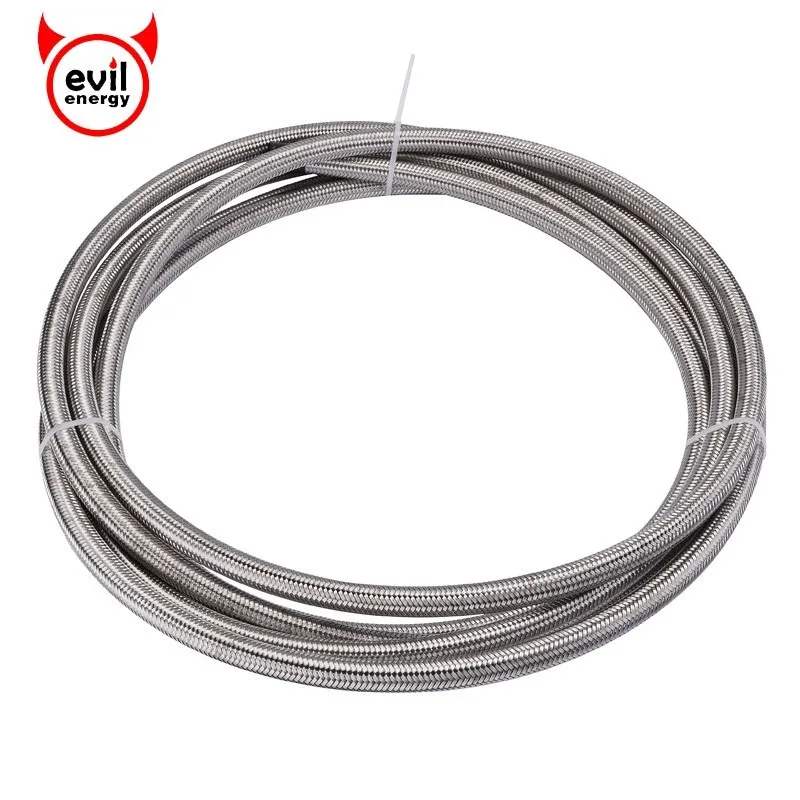 Злые энергии 10FT AN3 AN4 AN6 AN8 AN10 мазута шланг Нержавеющая сталь Плетеный PTFE тормоза