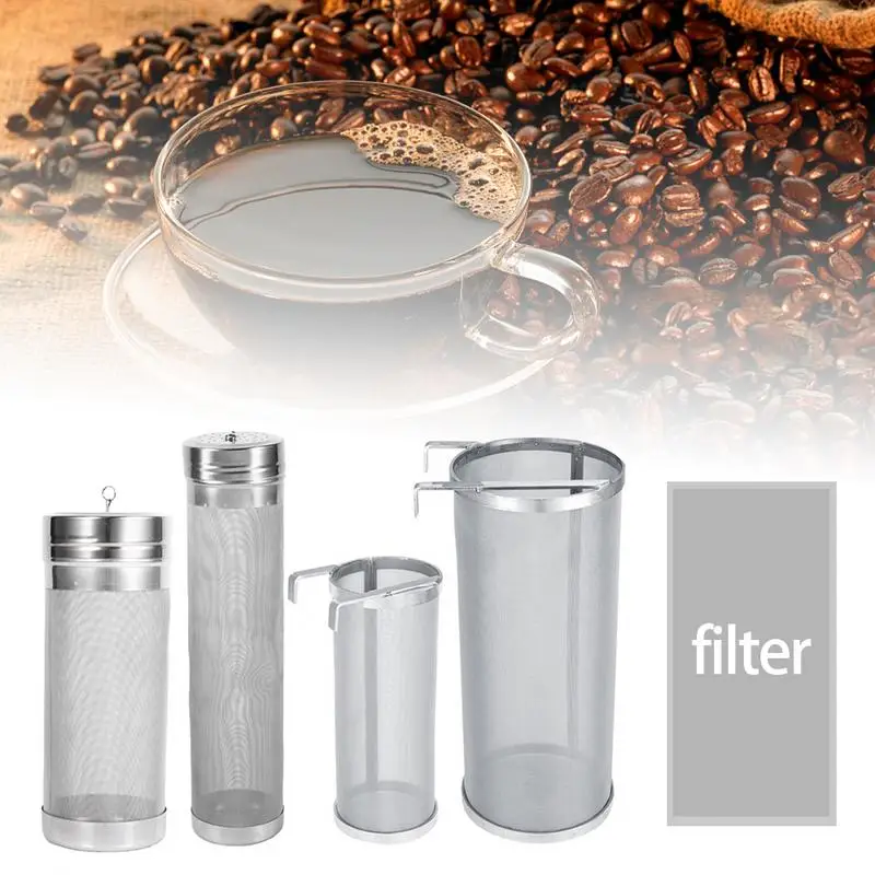 300 микрон Rvs Hop Spider Mesh Bier фильтр Voor Zelfgemaakte Brew Thuis Koffie Droog Hopper 7x18 см 7x29 домашний