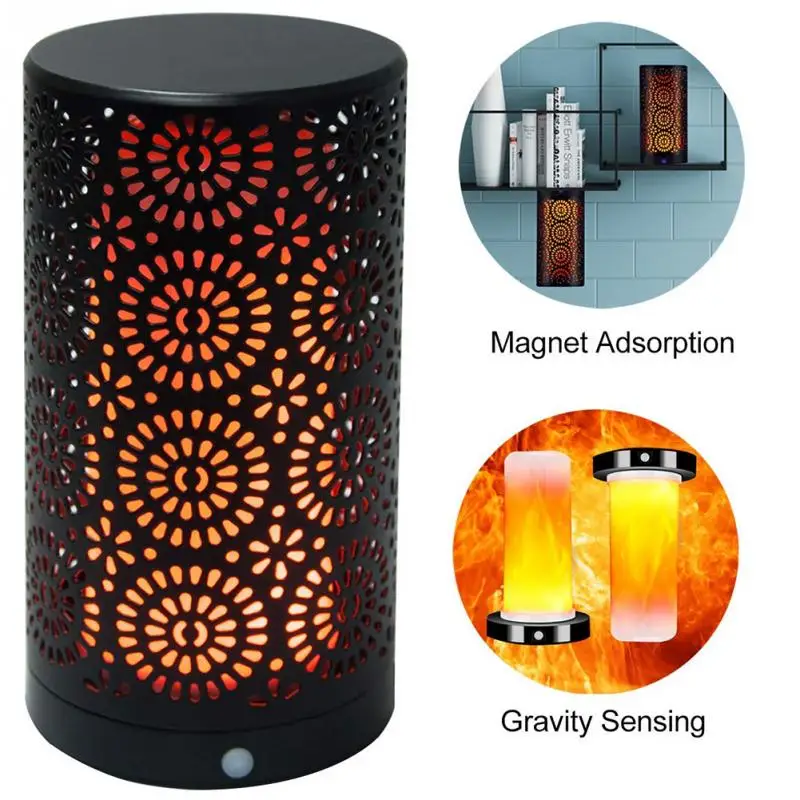 Открытый USB Перезаряжаемый пламя светодио дный светодиодный ночник мерцающий